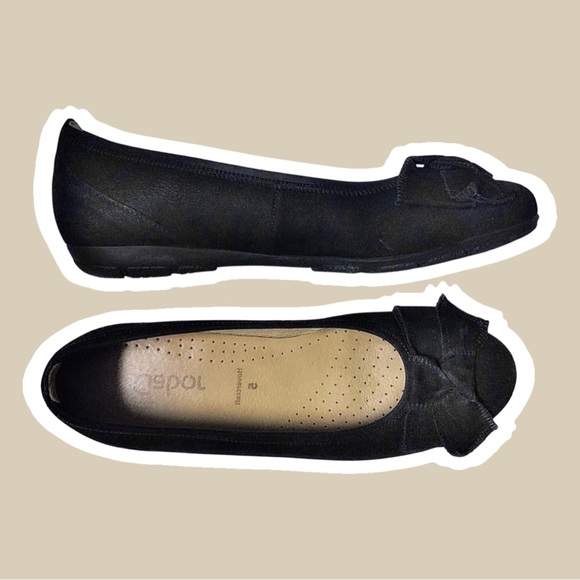 GABOR redshank bow suede ballet flats - Picture 2 of 10